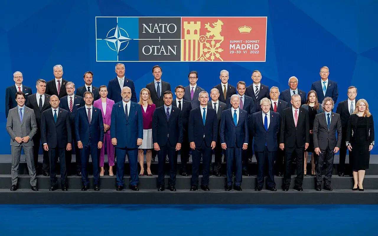Official portrait of NATO Heads of State and Government during the 2022 Madrid Summit.