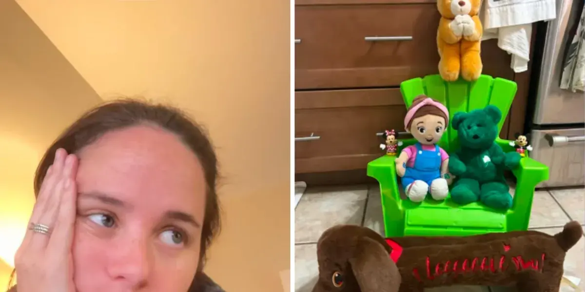 Et skærmbillede fra TikTok-appen i lodret format, der viser videofeed og TikTok-ui-elementer. Billedet relaterer til artiklens tema 'bedstefar-gestus'. Søgeord: Bedstefar.