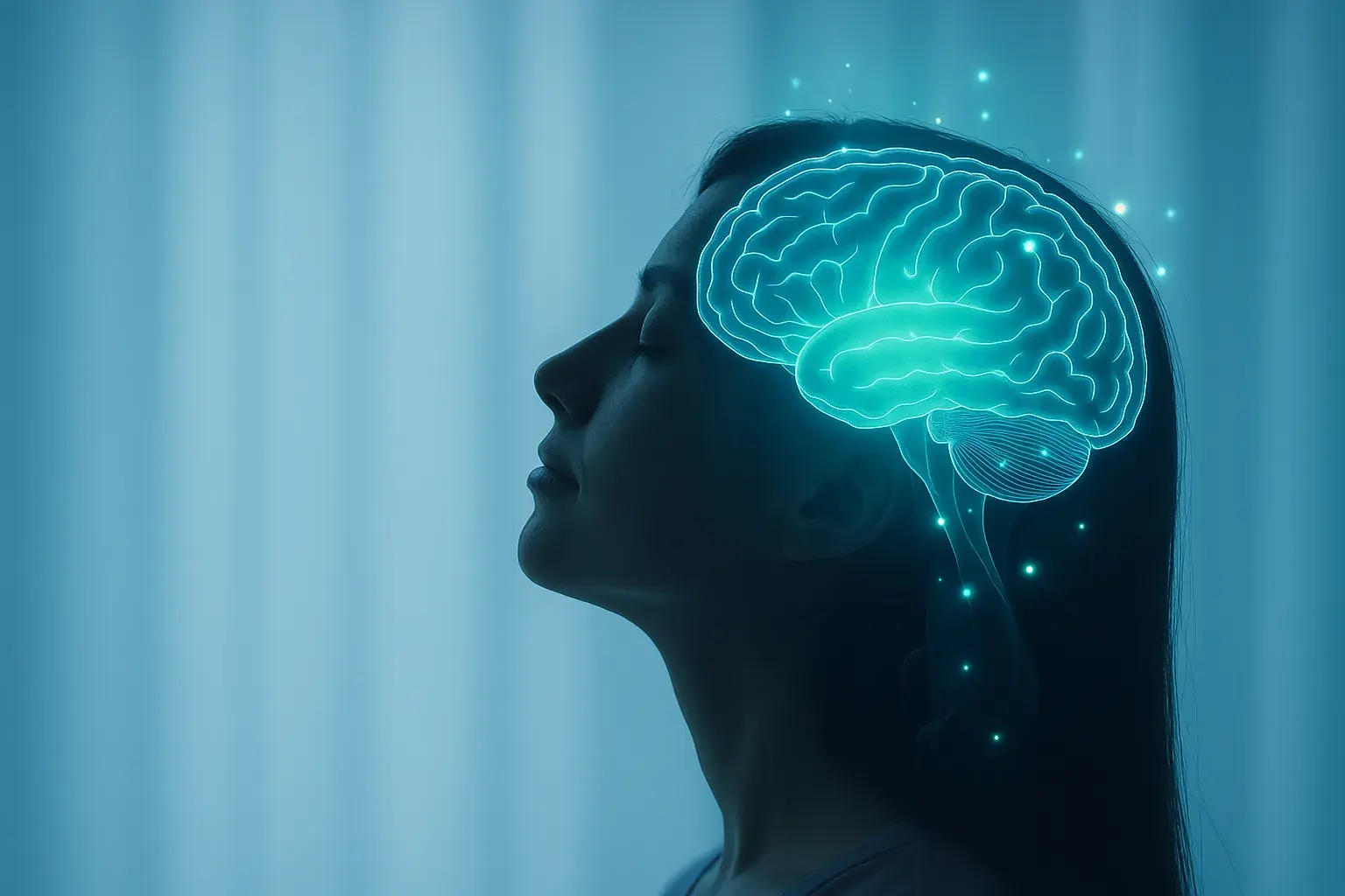 Billedbeskrivelse: IQ illustreret gennem grafisk ikonografi – en hjerneforbindelse med tal og kurver i en moderne, neutral farvepalet, der signalerer intelligens. Velegnet til en artikel om IQ og kognition.