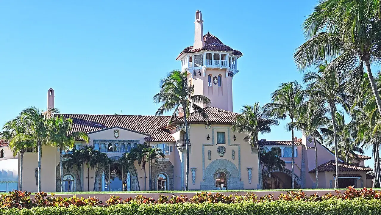Mar-a-Lago i Palm Beach, Florida, USA. Billedet viser ejendommen som et kendt vartegn i forbindelse med Donald Trump.