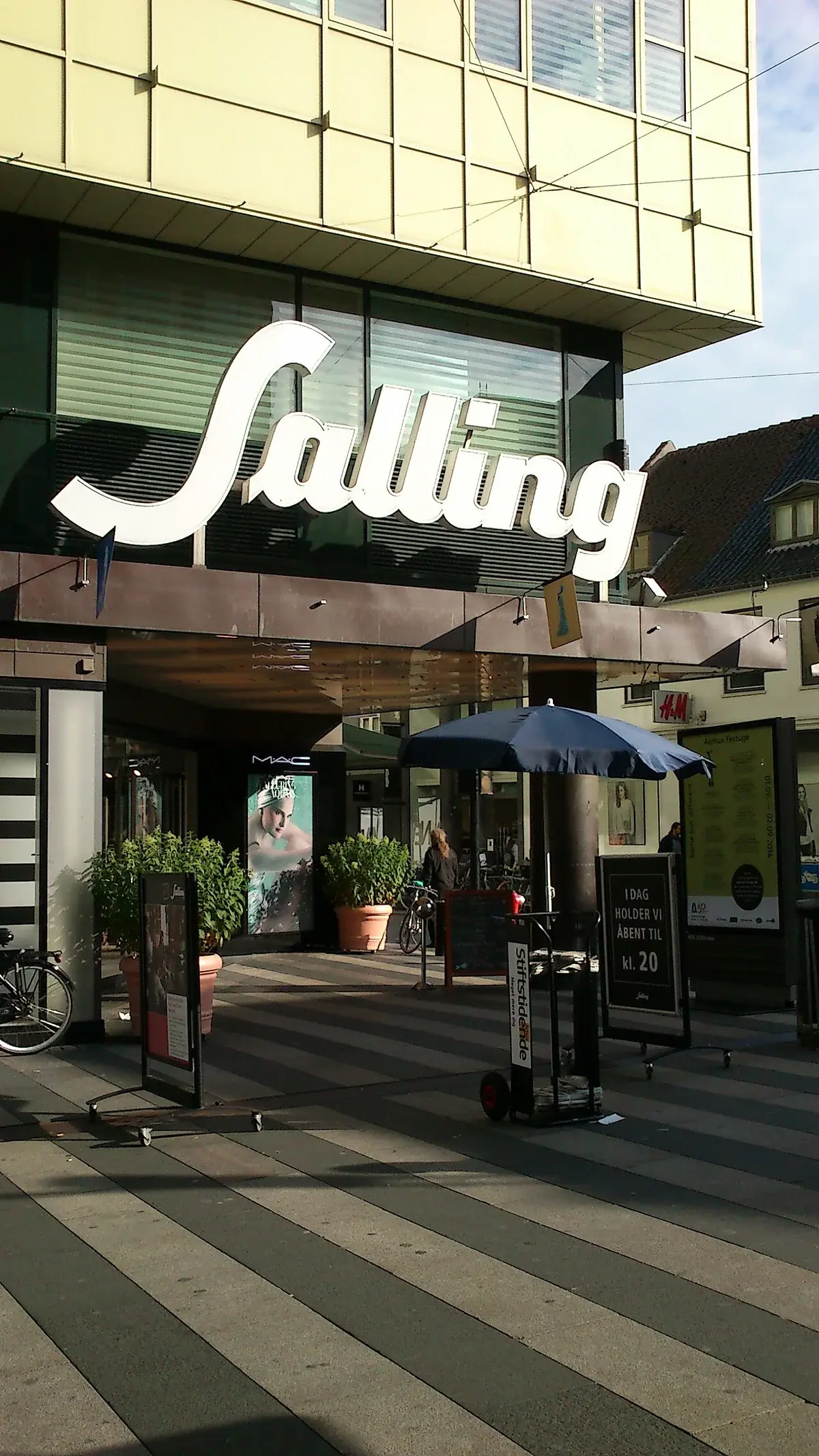 Entrance to the Salling store on Strøget in Aarhus.