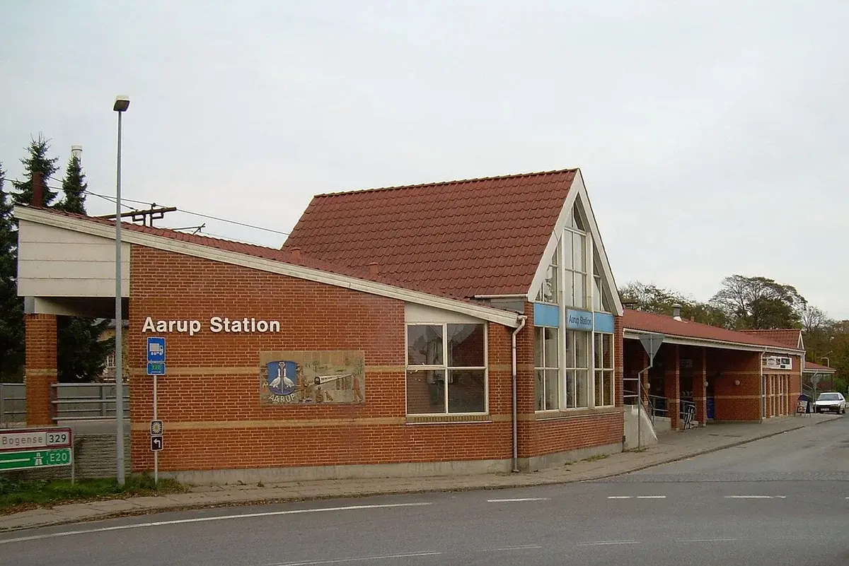 Aarup Station building in Denmark