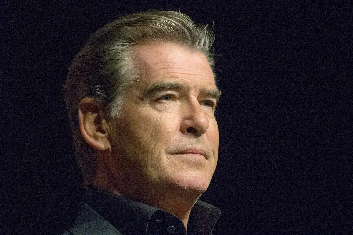 Close-up of Pierce Brosnan at a The Son event.