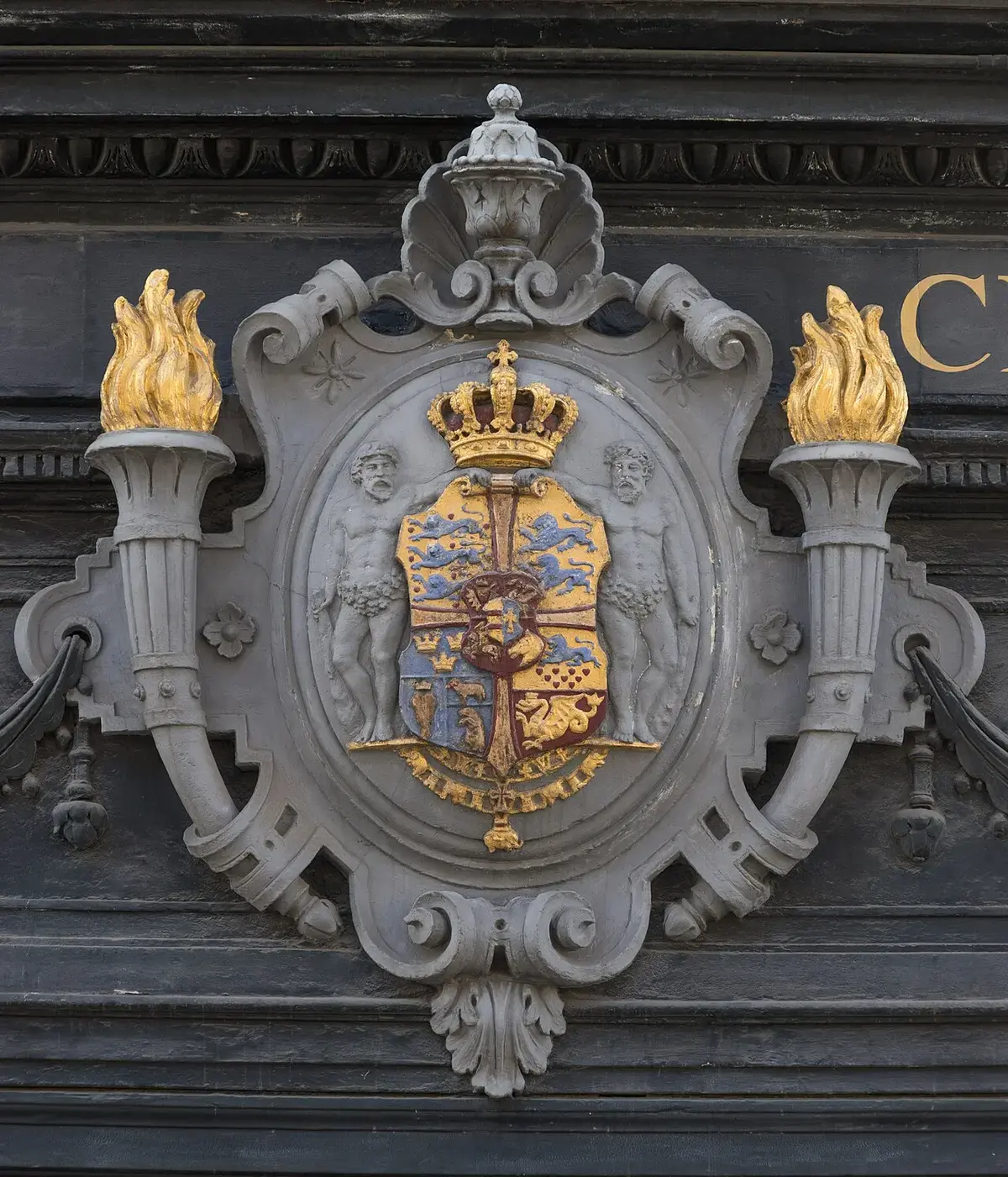 Relief Royal coats of arms Denmark Copenhagen.jpg